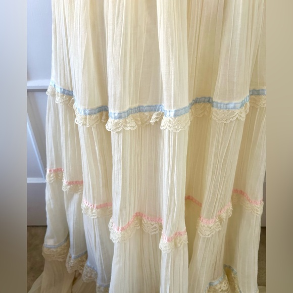 Vintage Gunne Sax tiered ruffle maxi dress - Picture 5 of 11